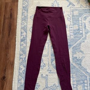 Maroon 28” Lulu Align Leggings